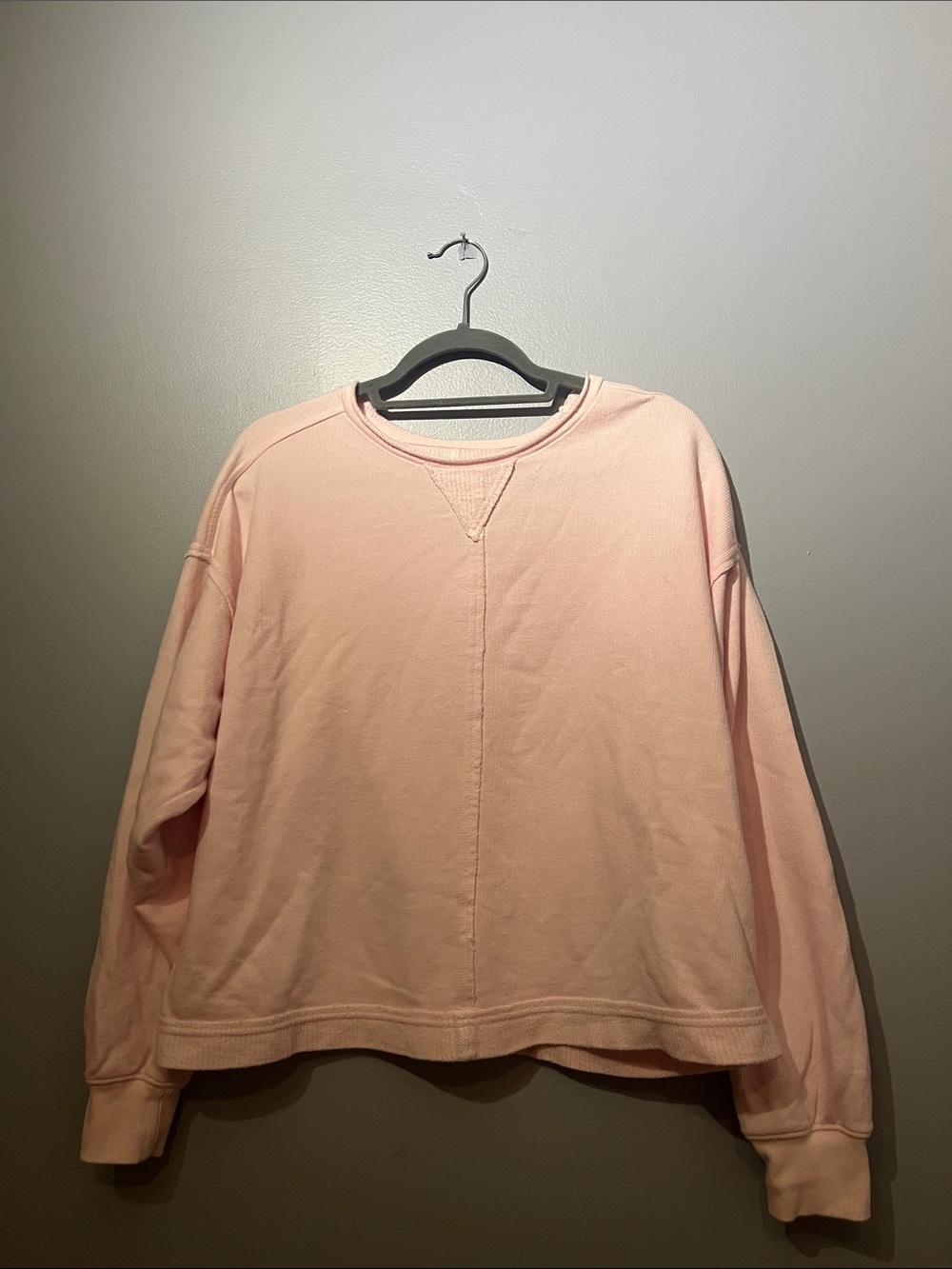 aerie Light Pink Crewneck Pullover Sweater